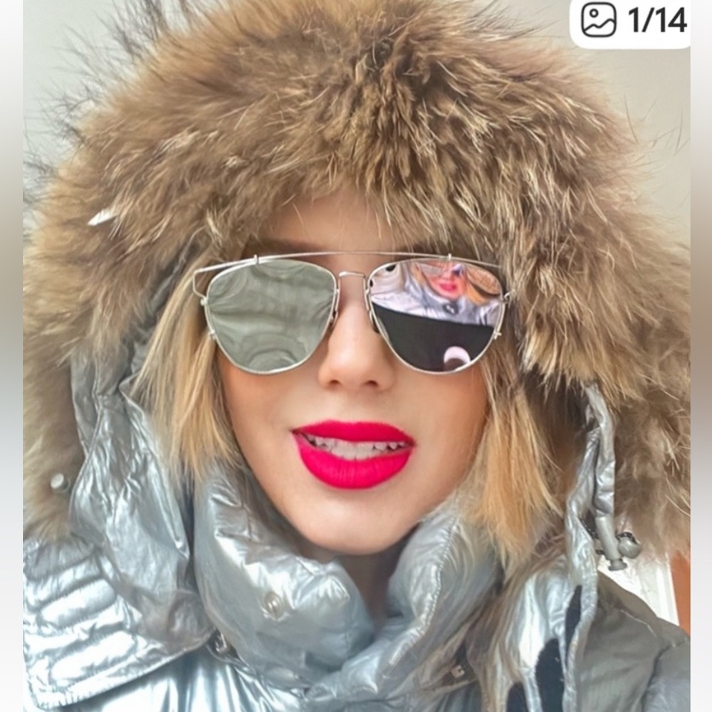 Bogner Silver Ski Jacket with Fur Trimmed Hood